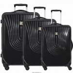 IT Luggage Polykarbonát 4 kolečka, černá, sada 3 kusů