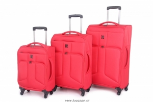 IT Luggage Ultralehké 4 kolečka, červená, sada 3 kusů