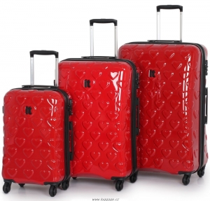 IT Luggage ABS 4 kolečka, Srdíčka, sada 3 kusů