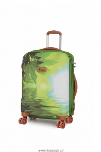 IT Luggage EVA 8 koleček 19" zelené listy, palubní zavazadlo